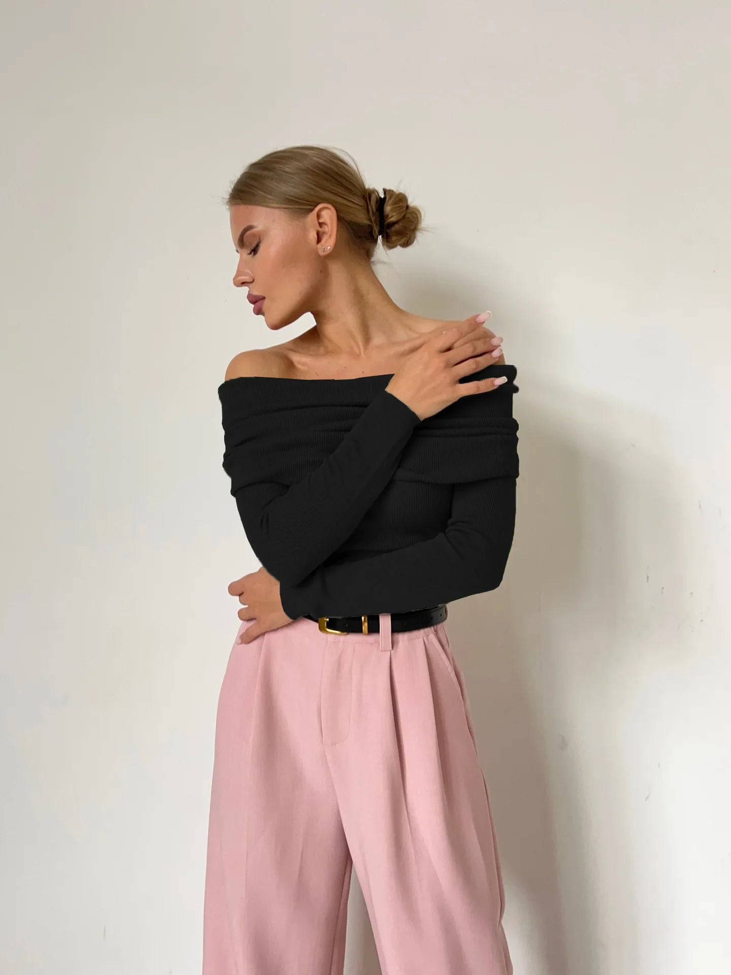 Off-Shoulder Langarmpullover für Damen | Der Lieblingspullover der Herbstfrauen | Hazley