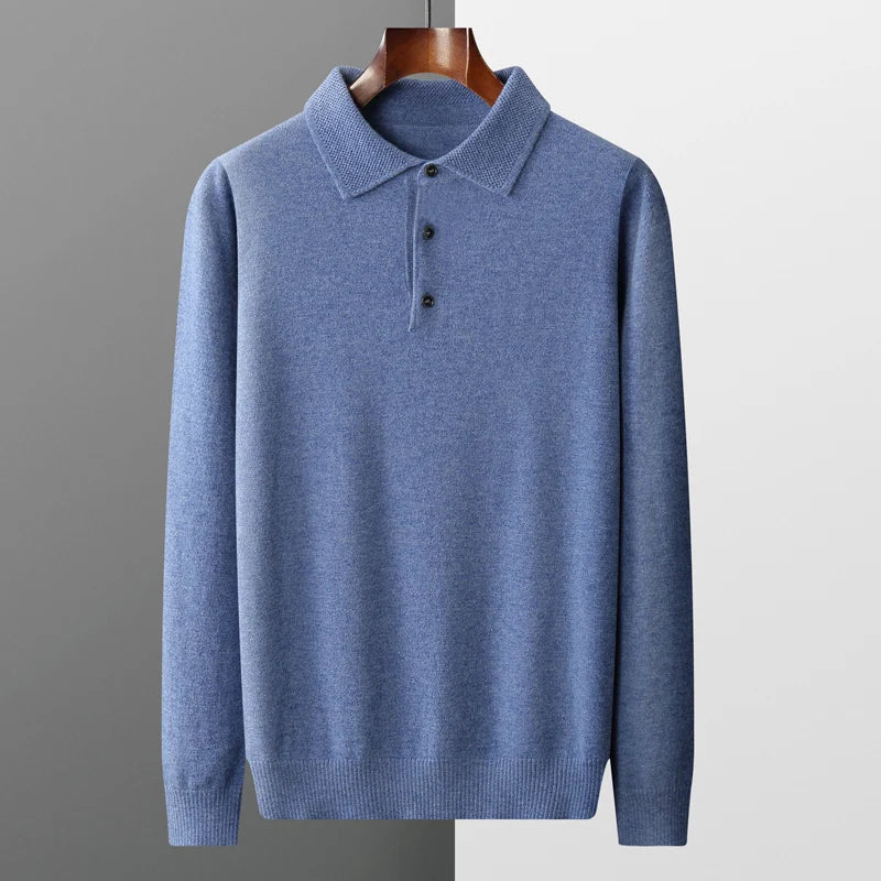 Basic-Pullover mit Polokragen für Herren für den Herbst | Guiseppe