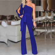 Eleganter One-Shoulder-Jumpsuit mit Gürtel l Samira