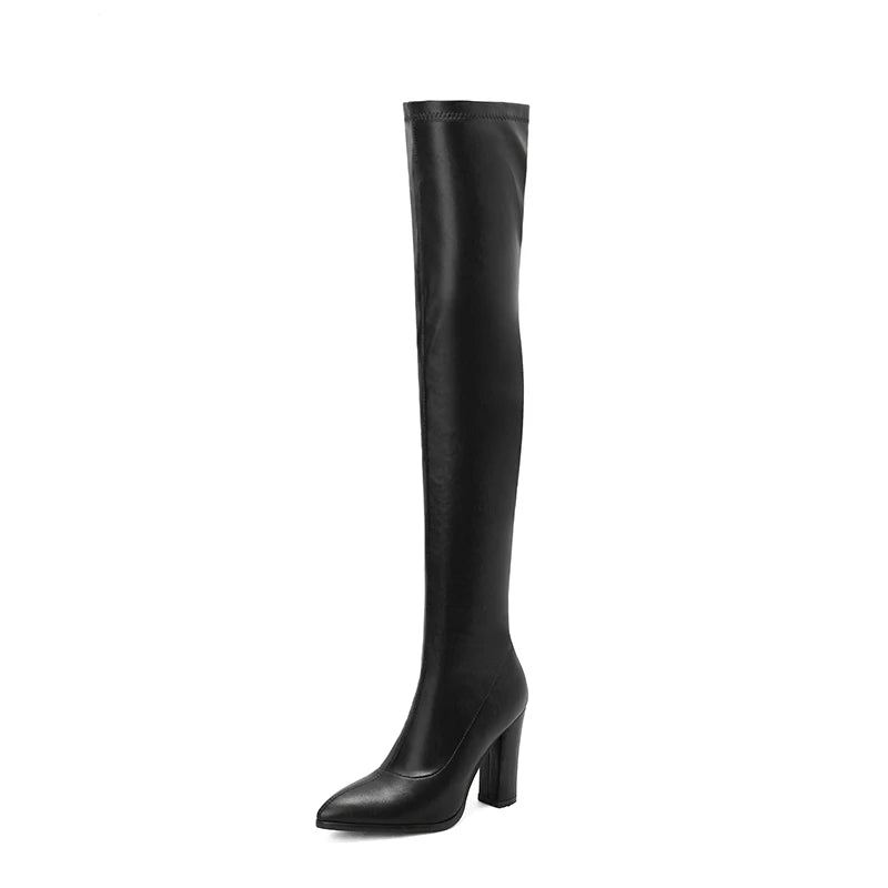 Damen Lederstiefel mit Absatz | Troian