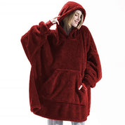 Unisex Fleecedecke mit Kapuze, Jacke | Snuggie