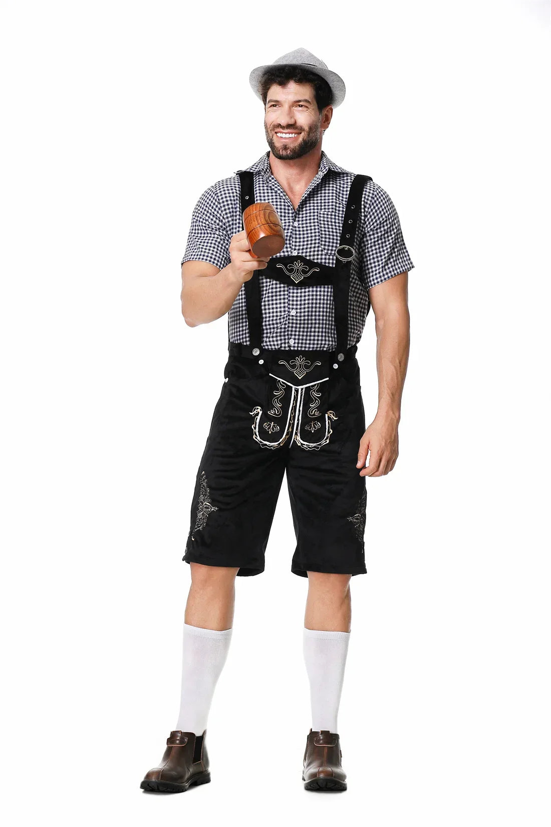 Männliche Oktoberfest-Kostüme | 3-teiliges Oktoberfestkostüm für Herren - Golganneth