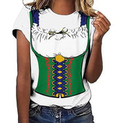 Damen Oktoberfest T-Shirt | Bayerischer Stil | Lustiges Bier-T-Shirt für Oktoberfest | Barbary