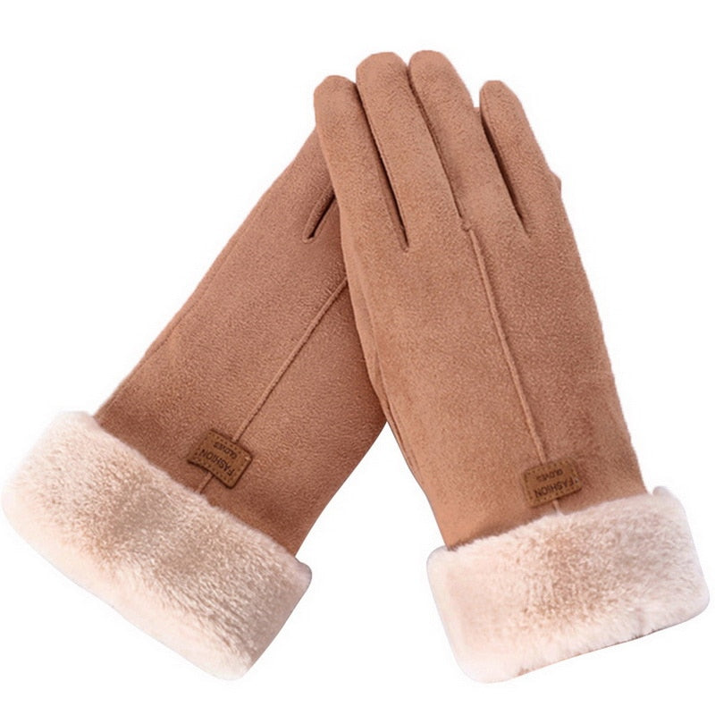 Winter Wildlederhandschuhe für sie l SnowGrip