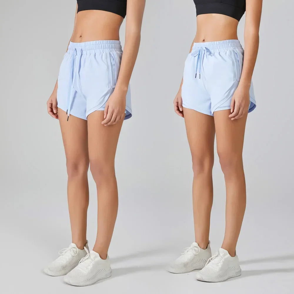 2-in-1-Laufshorts für Damen, Yoga & Fitness l Sigifrith