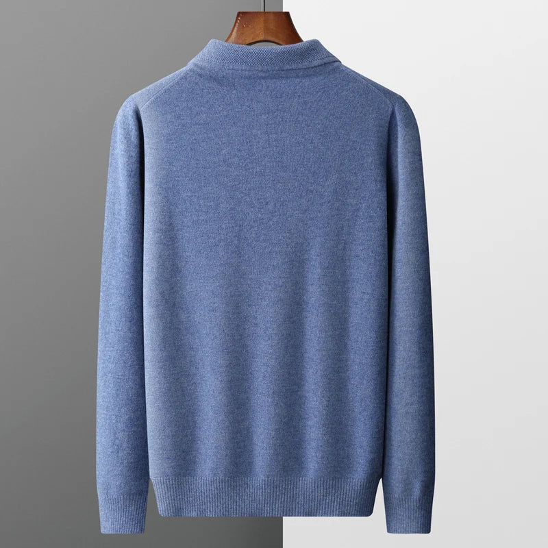 Basic-Pullover mit Polokragen für Herren für den Herbst | Guiseppe