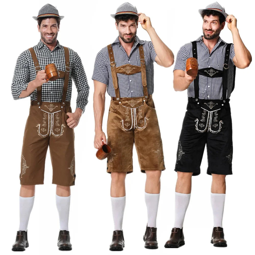 Männliche Oktoberfest-Kostüme | 3-teiliges Oktoberfestkostüm für Herren - Golganneth