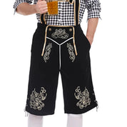 Bayerische Tracht für Herren – Traditionelle Oktoberfest-Hosenträgershorts und Hemd | Tharghall