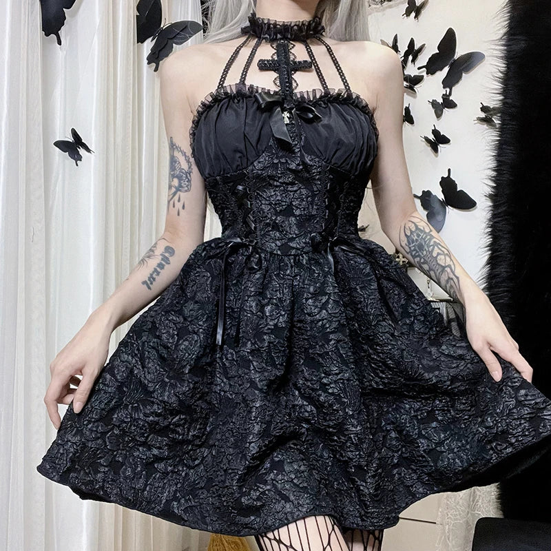 Gothic Jacquard Kleid | Niesenn