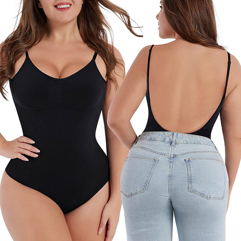 Jozefa Curve l Damen Bodysuit Rückenfrei Nahtlose Shapewear