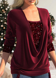 Cathy l Lockere Glitzerbluse für Damen