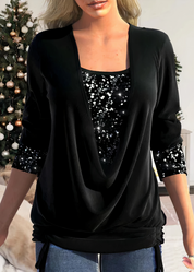 Cathy l Lockere Glitzerbluse für Damen