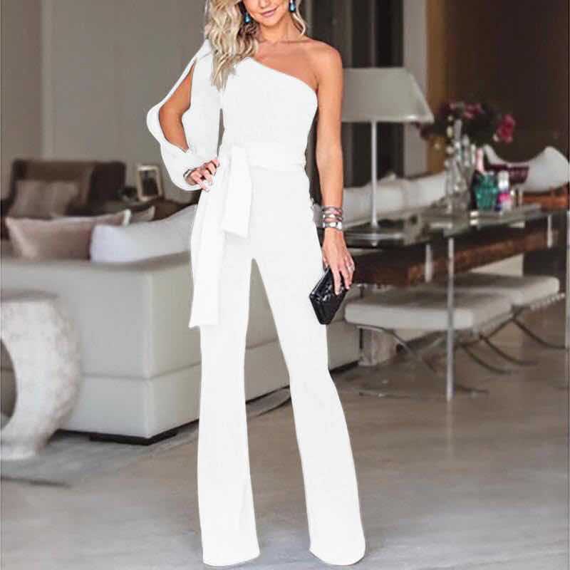 Eleganter One-Shoulder-Jumpsuit mit Gürtel l Samira