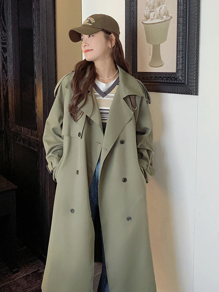 Zweireihiger lässiger Trenchcoat für Damen | Jehanne