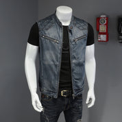 Retro Herren Distressed Jeansjacke l Rockleigh