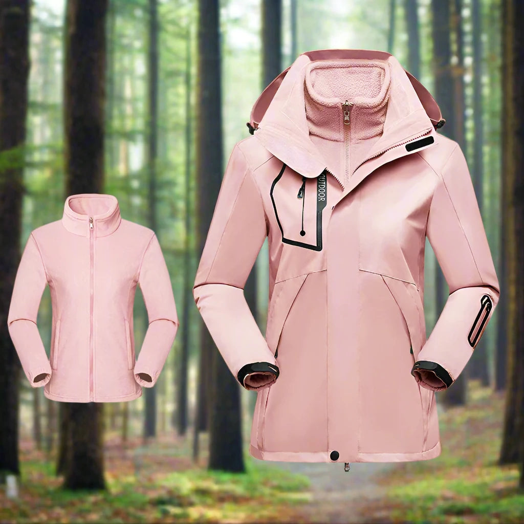 Dicke 3-in-1-Wanderjacke für Damen | Elianne