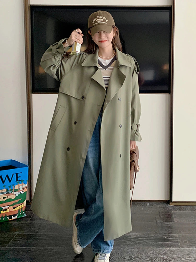 Zweireihiger lässiger Trenchcoat für Damen | Jehanne