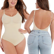 Jozefa Curve l Damen Bodysuit Rückenfrei Nahtlose Shapewear