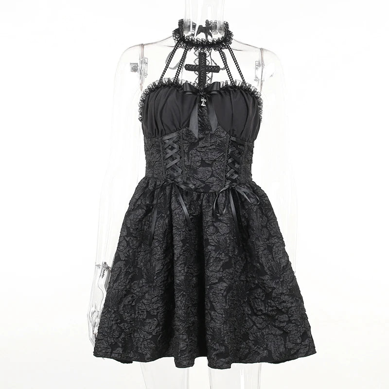 Gothic Jacquard Kleid | Niesenn