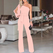 Eleganter One-Shoulder-Jumpsuit mit Gürtel l Samira