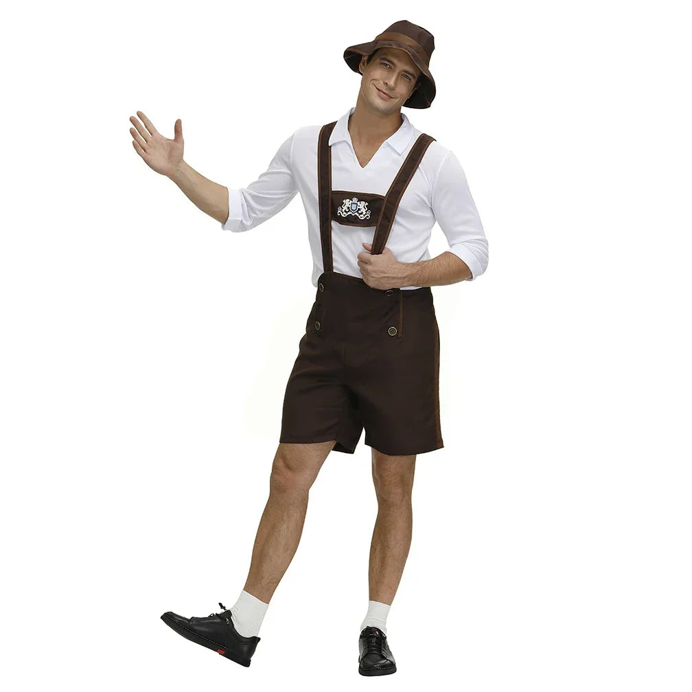 Kostüm für Herren Oktoberfest | Lederhose Herrenkostüm - Attilla