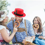 Deutscher Hut Oktoberfest | Kostümzubehör mit Federemblemen für das Oktoberfest - Vaxar