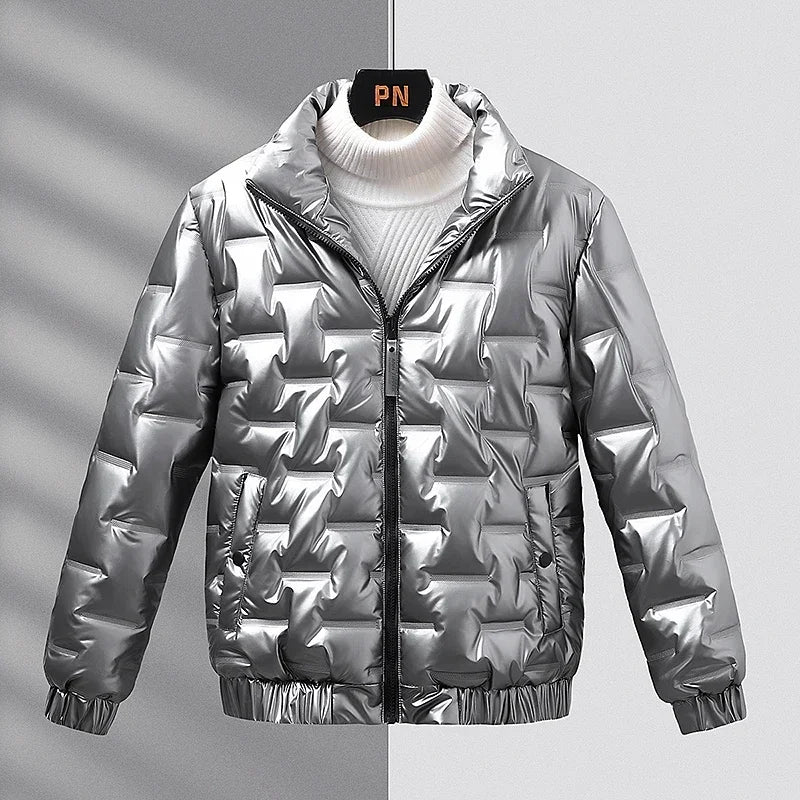 Shiny Fashion Parka Jacke für Männer | 2024 Herbst und Winter Essential | Livio