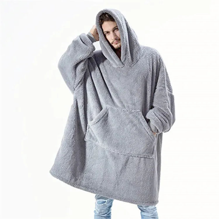 Unisex Fleecedecke mit Kapuze, Jacke | Snuggie