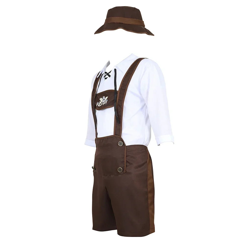 Kostüm für Herren Oktoberfest | Lederhose Herrenkostüm - Attilla