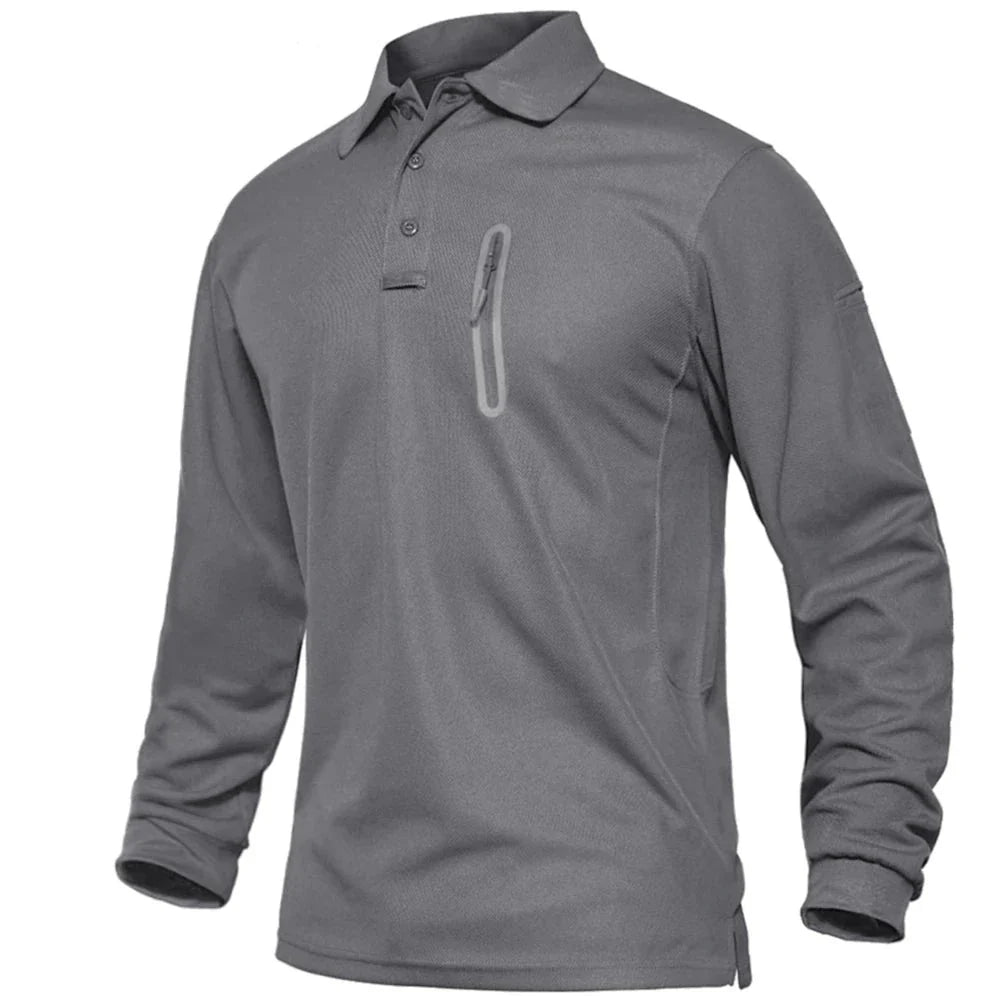 Lässiger langärmeliger Polo-Golfpullover für Herren l Gerant