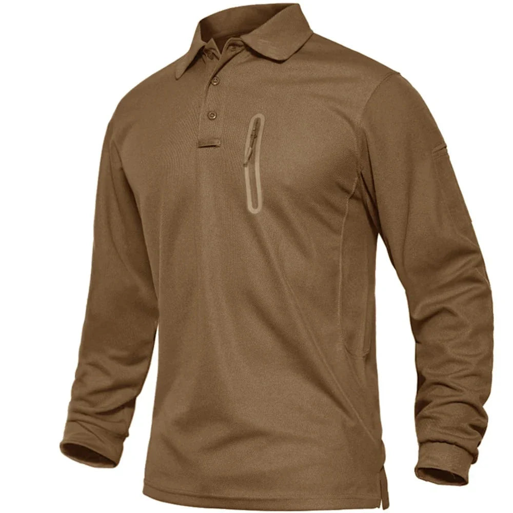 Lässiger langärmeliger Polo-Golfpullover für Herren l Gerant