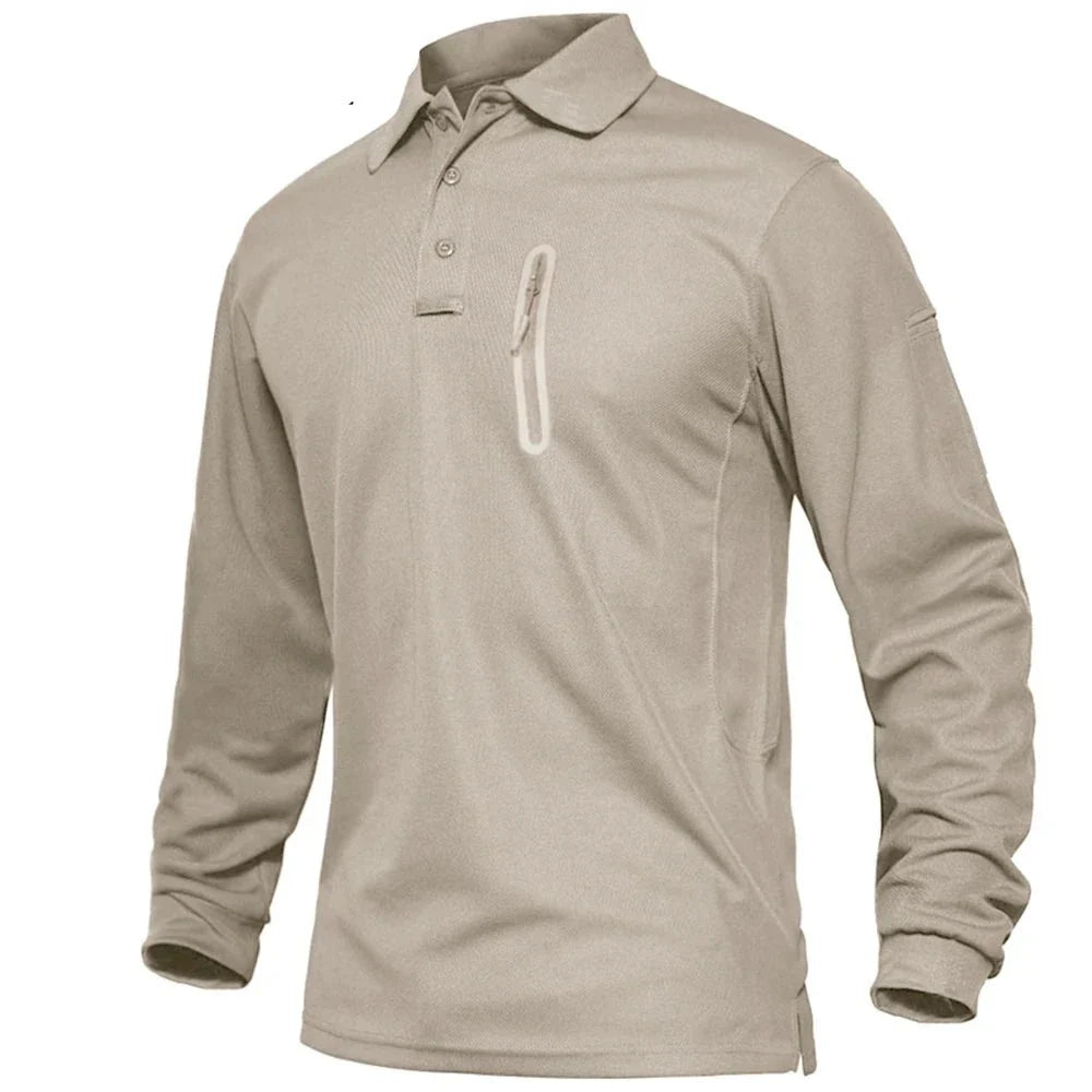 Lässiger langärmeliger Polo-Golfpullover für Herren l Gerant