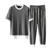 Dawson l Klassisches monochromes Set für Männer, bestehend aus Oberteil und atmungsaktiver Hose