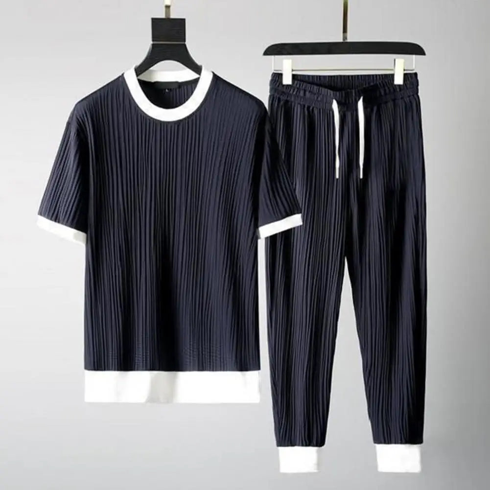 Dawson l Klassisches monochromes Set für Männer, bestehend aus Oberteil und atmungsaktiver Hose