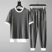 Dawson l Klassisches monochromes Set für Männer, bestehend aus Oberteil und atmungsaktiver Hose