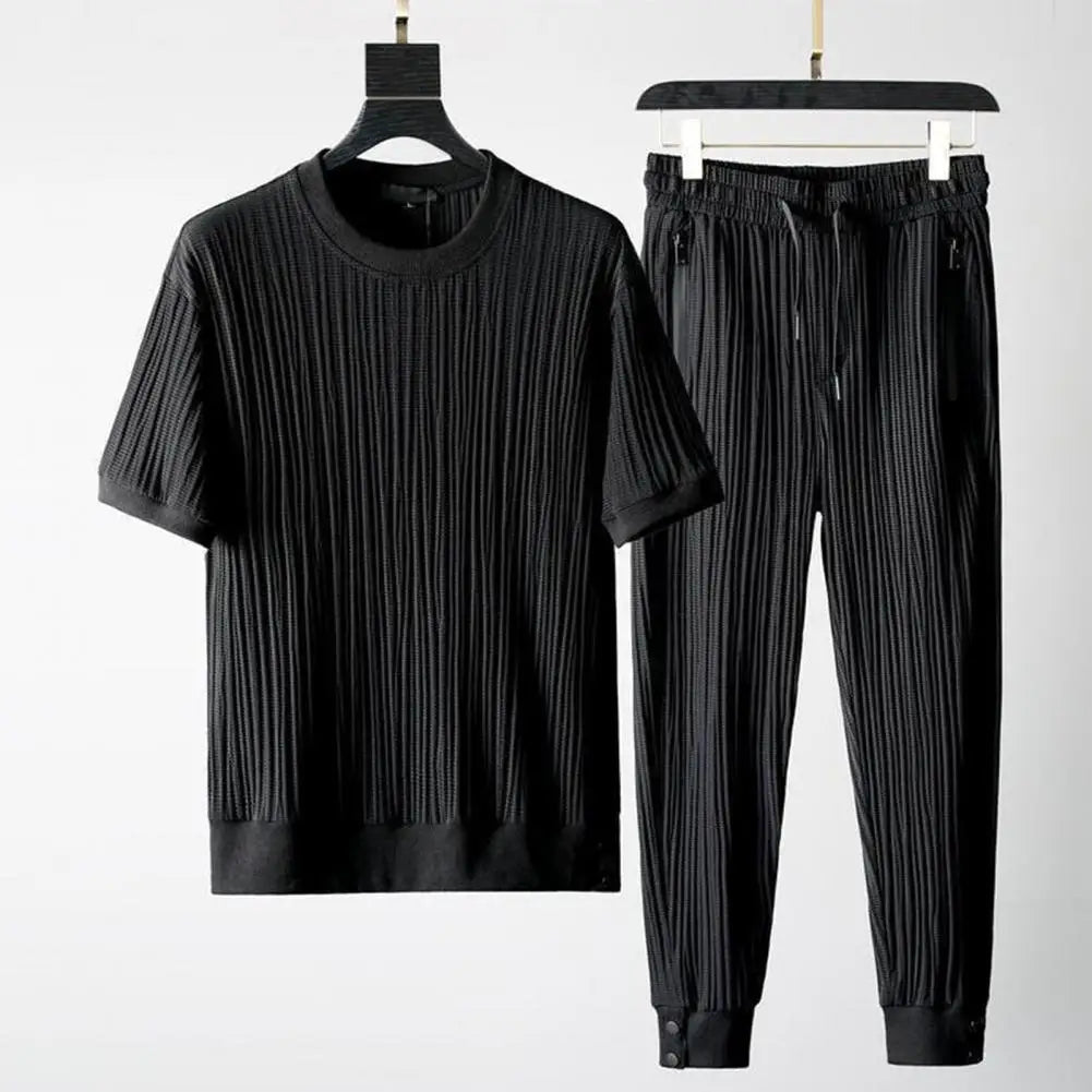 Dawson l Klassisches monochromes Set für Männer, bestehend aus Oberteil und atmungsaktiver Hose