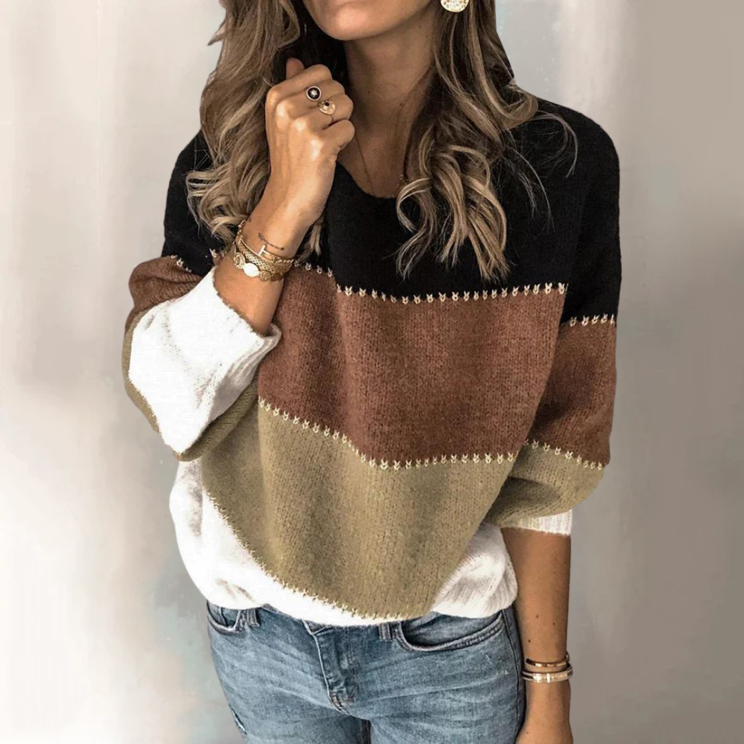 Warmer Herbst- und Winter-Streifenpullover | Lynna