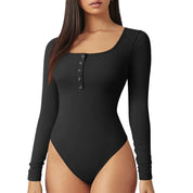 Felicity | Gerippter Bodysuit mit Langen Ärmeln