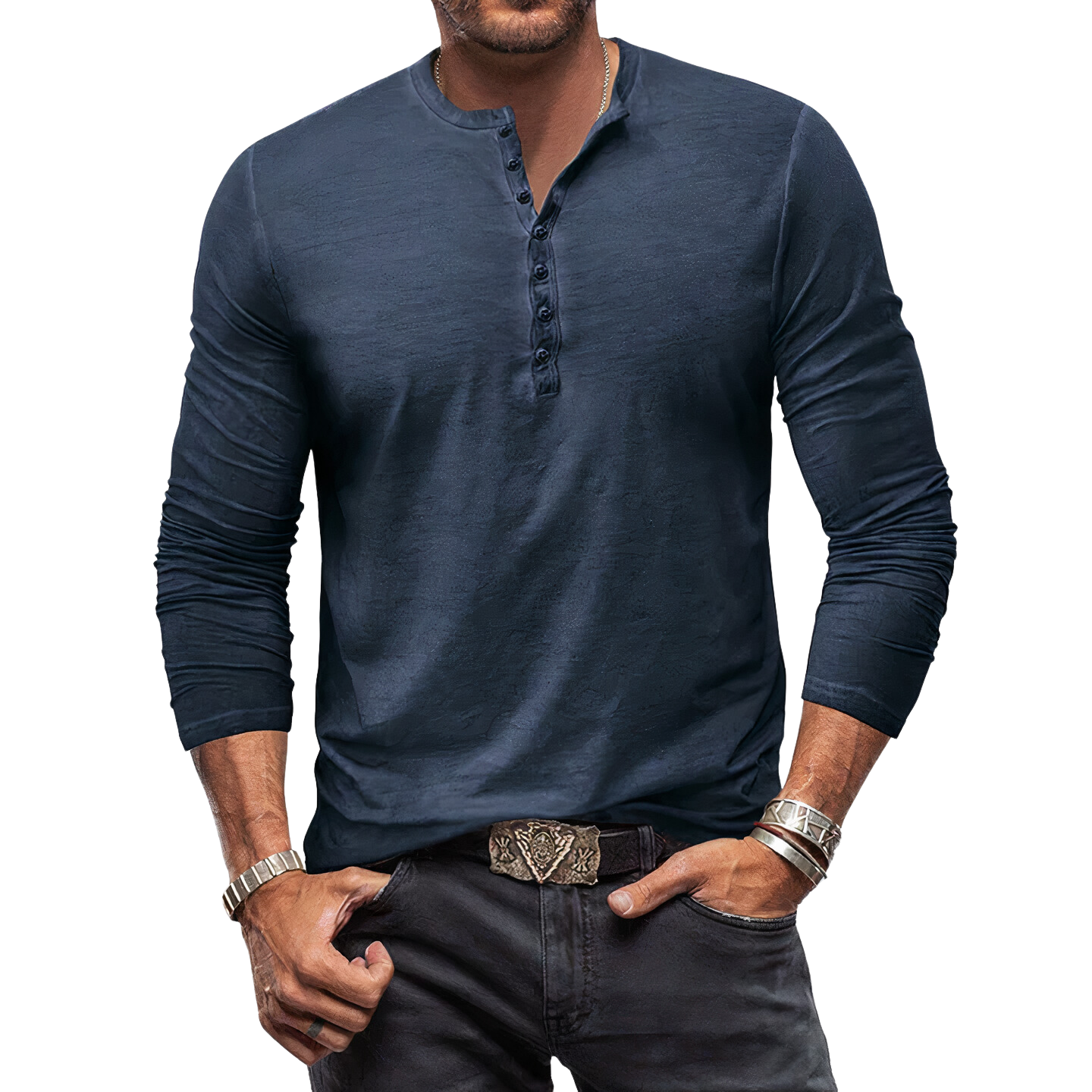 Ryder | Klassisches Henley-Hemd