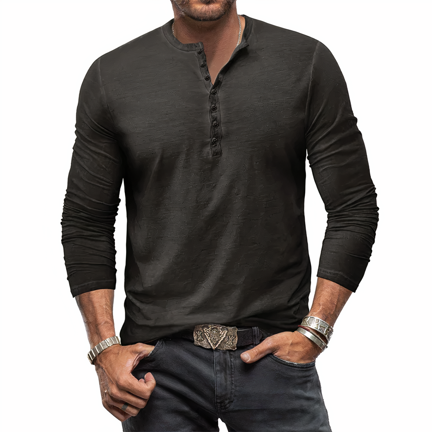 Ryder | Klassisches Henley-Hemd