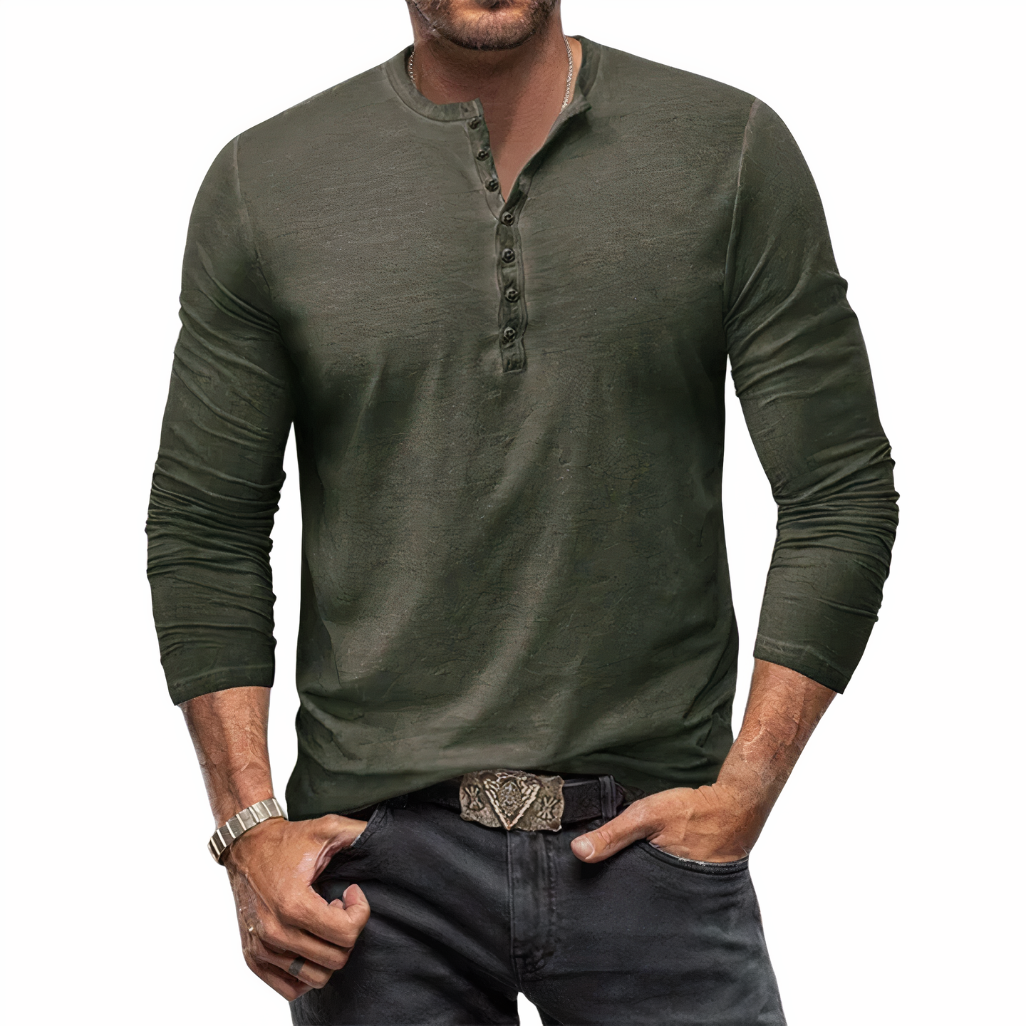 Ryder | Klassisches Henley-Hemd