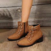 Vintage-Stiefel mit klobigem Absatz | Annise