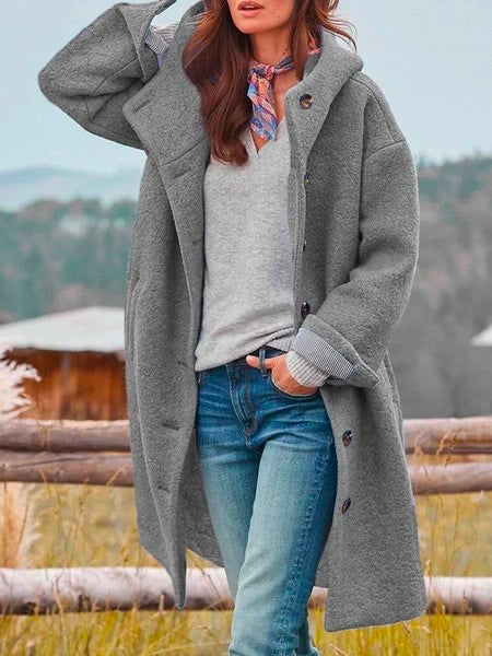 Herbst Winter Warme Windjacke Schlicht Mit Taschen Stylische Jacke | Jolanda