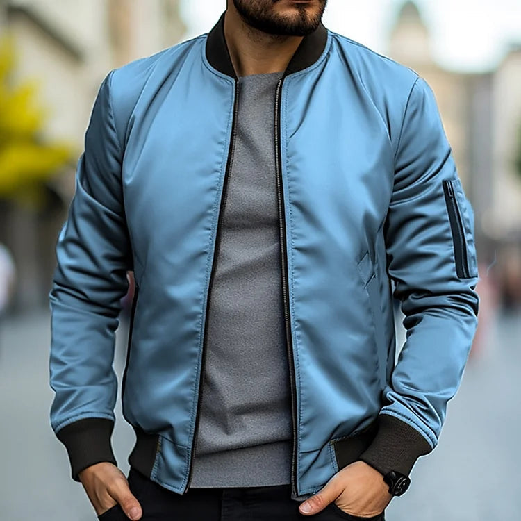 Lässige Baseball-Kragenjacke für Herren | Godfrey