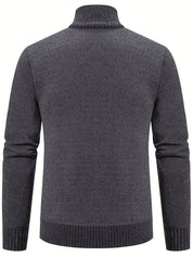 Eleganter leichter Stretch-Cardigan mit durchgehendem Reißverschluss für Herren l Oscar