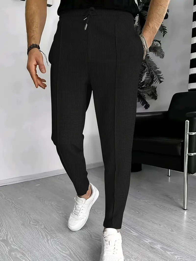 Formelle Hose mit Waffelmuster und Slim Fit für Herren | Makkarios