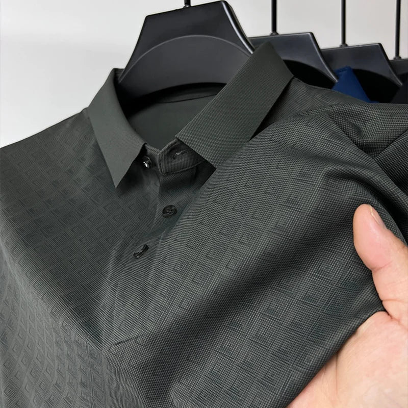 Alphonse l Premium-Poloshirt aus Nanoseide