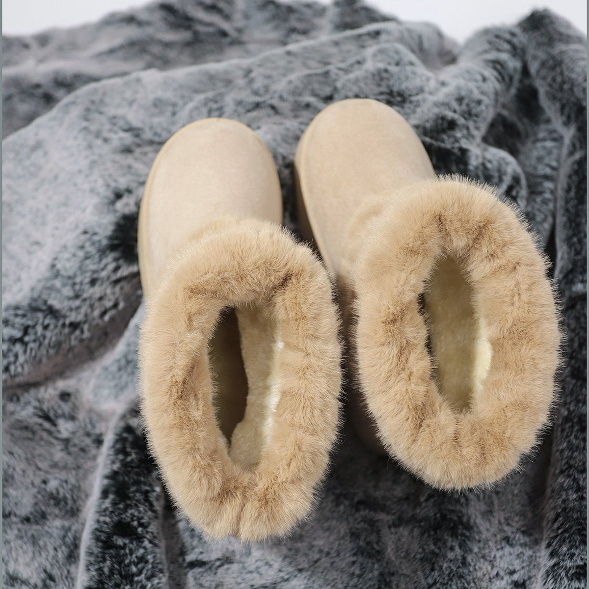 Flauschige und gemütliche Schlupfstiefel für den Winter für Damen | Dorria