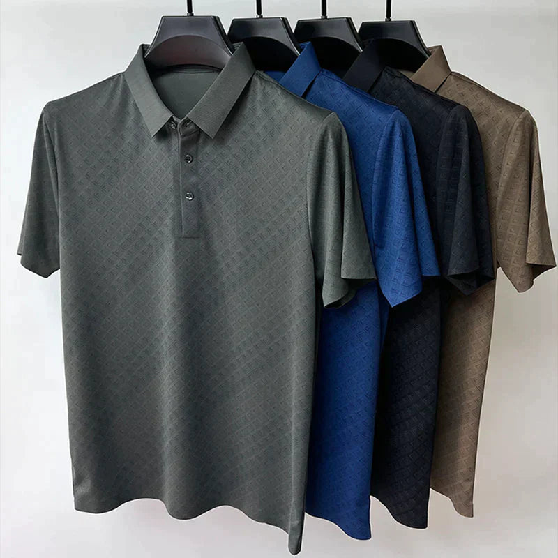 Alphonse l Premium-Poloshirt aus Nanoseide