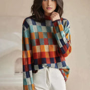 Cashmere Couture Patchwork Rollkragenpullover | Anneliese